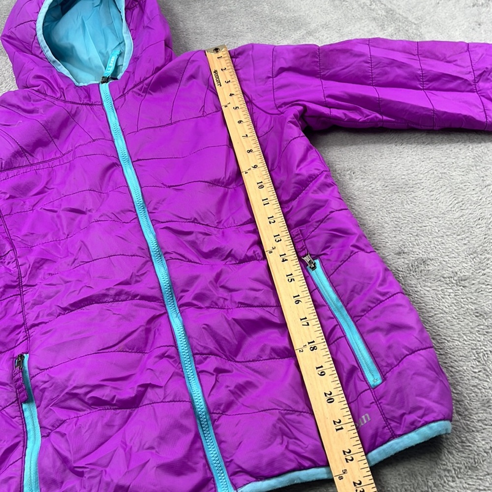 LL Bean 14/16 Purple Blue Lightweight Full Zip Hooded Jacket - Picture 13 of 16